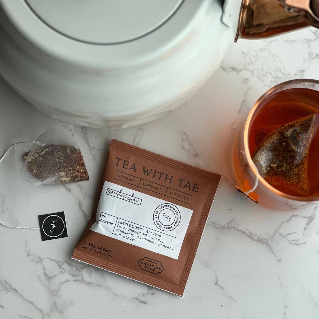 Tea with Tae - Vente Sachets de thé - Thé Rooibos Chai Décaféiné en Sachets Individuellement Emballés2