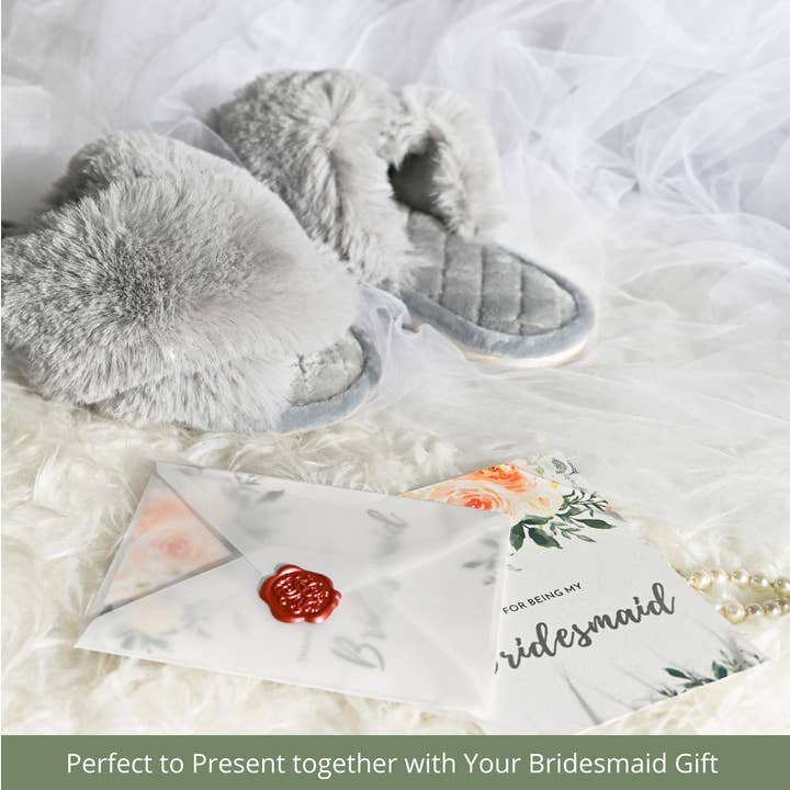 DrifWoo - Wholesale Wedding card - Bridesmaid Card with Clear Envelope & Seal – 2 Styles7