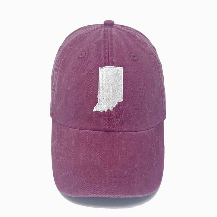 Indiana (IN) Embroidered Pigment-Dyed Baseball Cap for wholesale by jnh+design