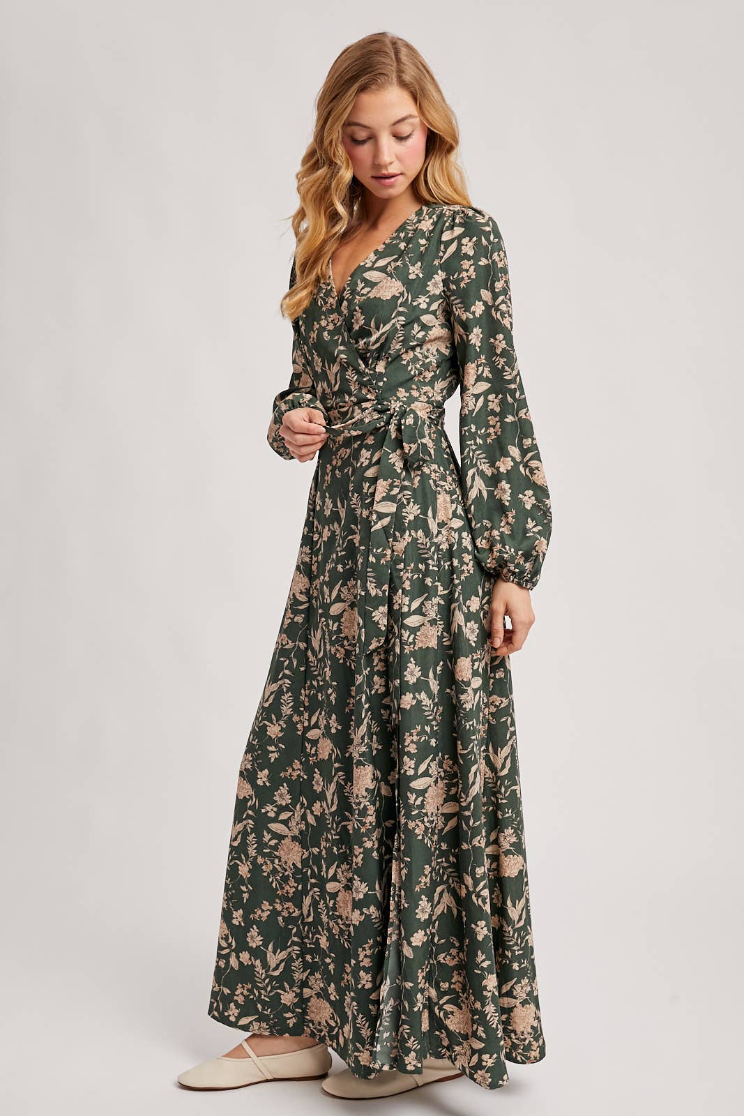 Bluivy - Wholesale Dress - Women's - FLORAL PRINT WRAP MAXI DRESS22