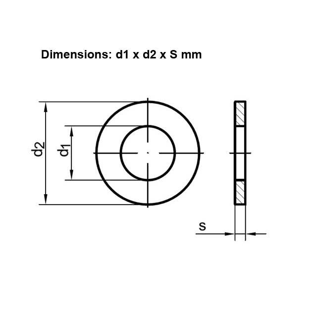 ReallyRecycle – wholesale Craft supplies – Flat Rubber Washer: DIN 1251