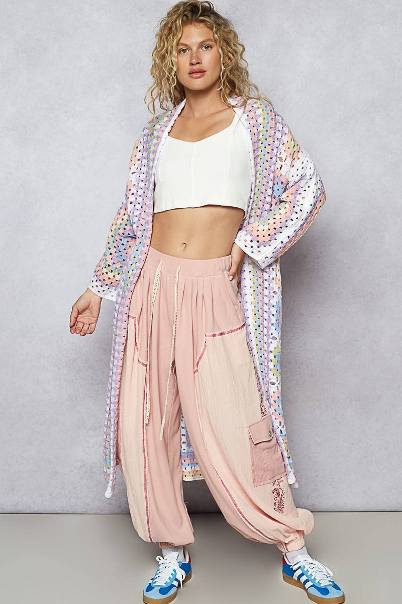 Pol Clothing - Wholesale Cardigan - Women's - Long Sleeve Crochet Various Colors Cardigan10