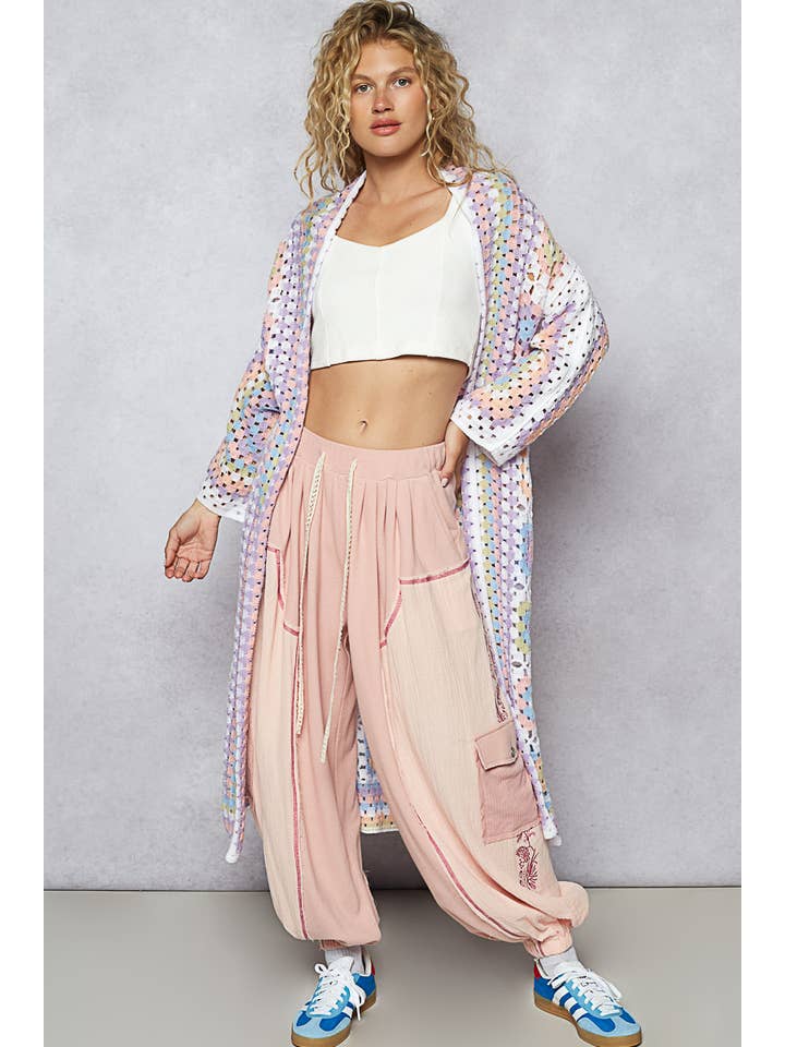 Pol Clothing - Wholesale Cardigan - Women's - Long Sleeve Crochet Various Colors Cardigan10