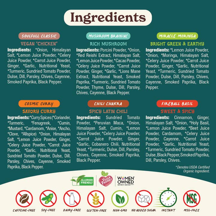 māla girl - Vente Boisson diététique en poudre - Pack varié à portion individuelle de poudres de bouillon instantané de superaliments2