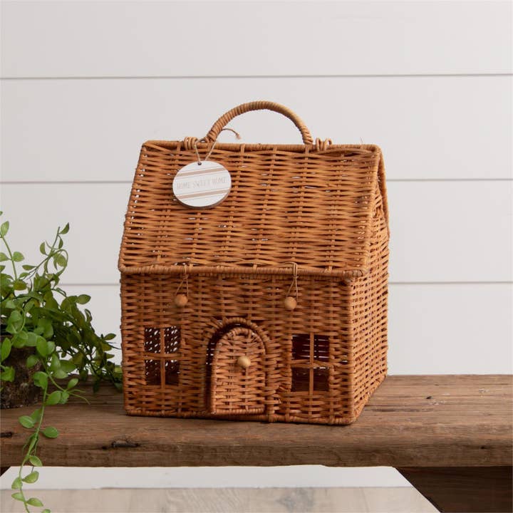 Audrey's Home & Gift - Wholesale Basket - Woven House Basket With Handle (PC)3