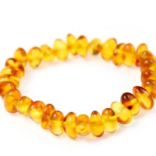 Certified Baltic Amber Baroque Beads Bracelet Elasticated - Sizes Child to Adult for wholesale by SilverAmber Jewellery
