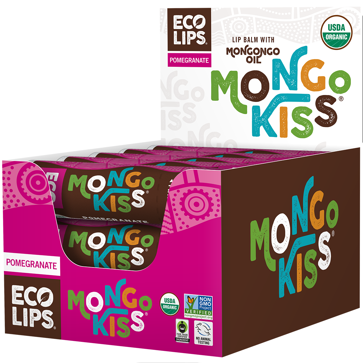 Eco Lips & Bug Soother - Wholesale Lip Balm - Mongo Kiss Lip Balm 15-count display4