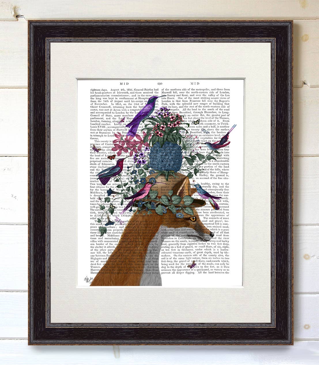 FabFunky Ltd - Wholesale Art Print - Fox Birdkeeper with Pineapple Book Print / Art Print4
