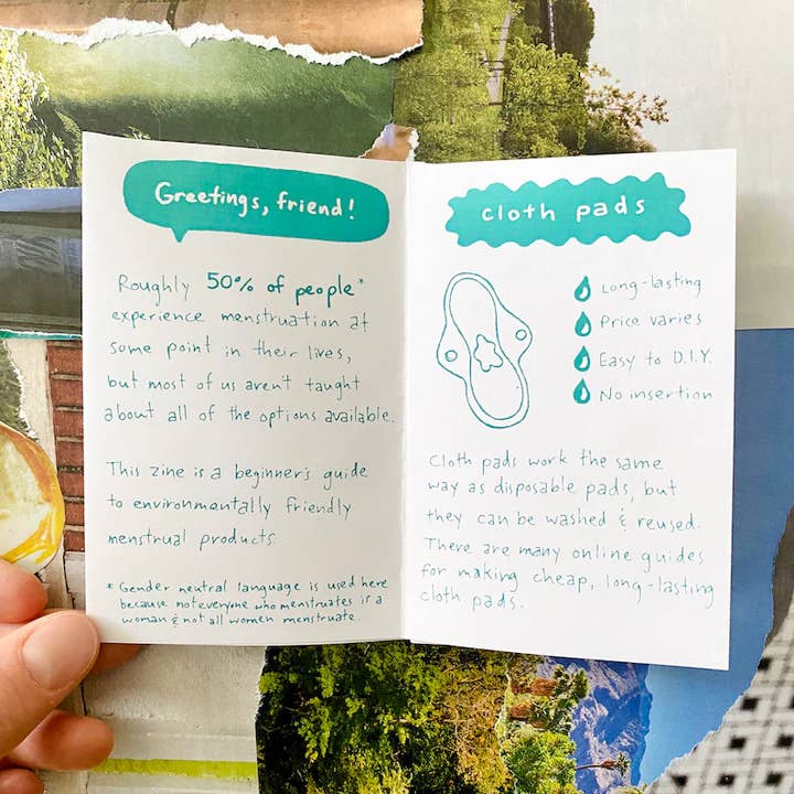 Pleasure Pie – Engroshandel Krop, sind og ånd – Bæredygtige alternativer til puder og tamponer Zine | Kønsneutral, transinklusiv miljøvenlig menstruationspersonguide1