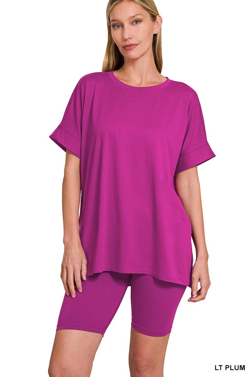 42POPS – wholesale Mjukisset – Dam – .Mikrofibertopp & Bikershorts 2-delat set50