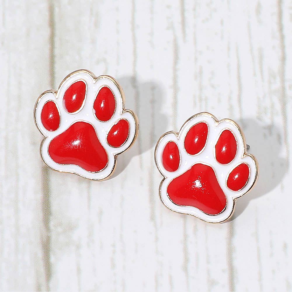 Sensibling Corp. - Venta al por mayor Pendientes de botón/aretes de poste - Pendientes de botón con pata para el día del juego de esmalte2