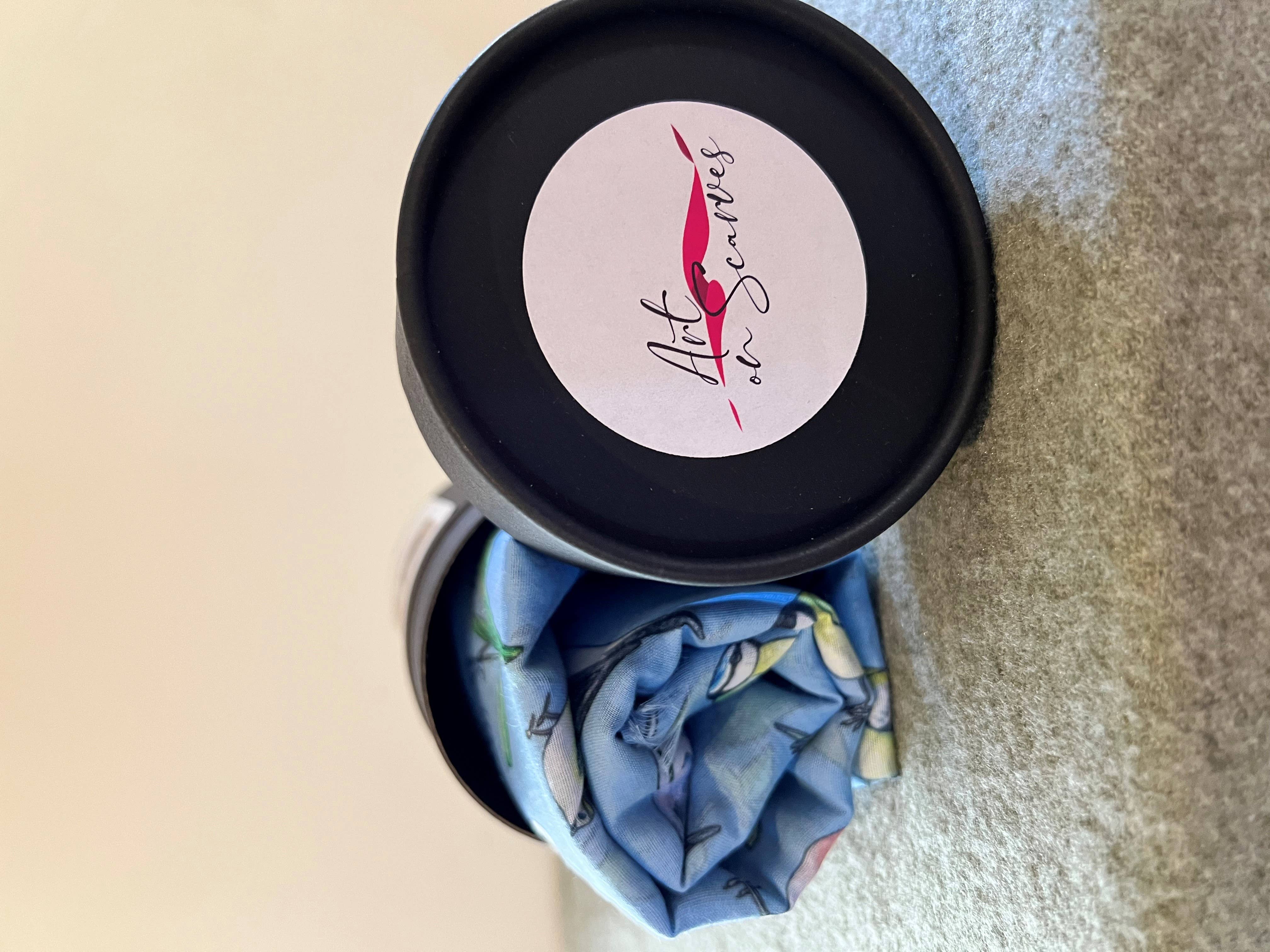 Art on Scarves – wholesale Scarf – Women's – Bottle Scarves, Recycled Plastic Bottles - British Birds 🐦4