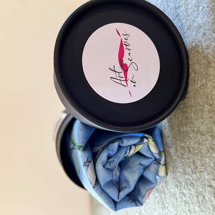Art on Scarves – wholesale Scarf – Women's – Bottle Scarves, Recycled Plastic Bottles - British Birds 🐦4