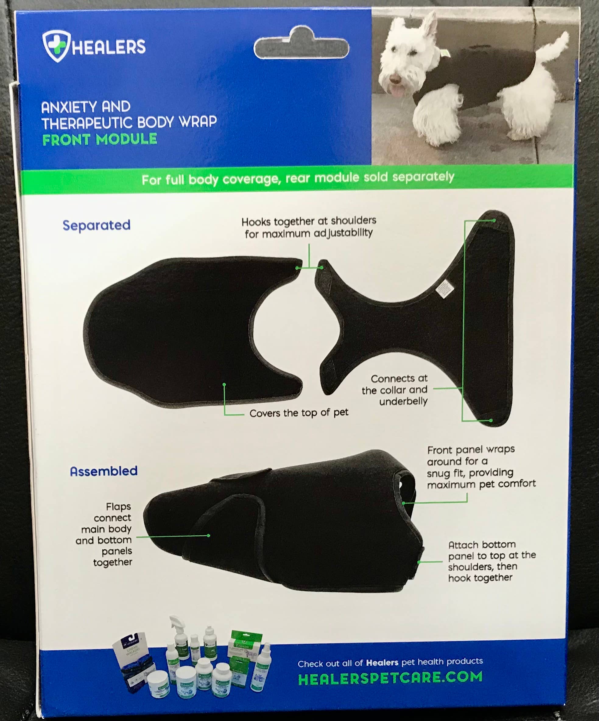 Healers PetCare - Wholesale Pet Coat - Dog - Healers Therapeutic & Anxiety Front Body Wrap6