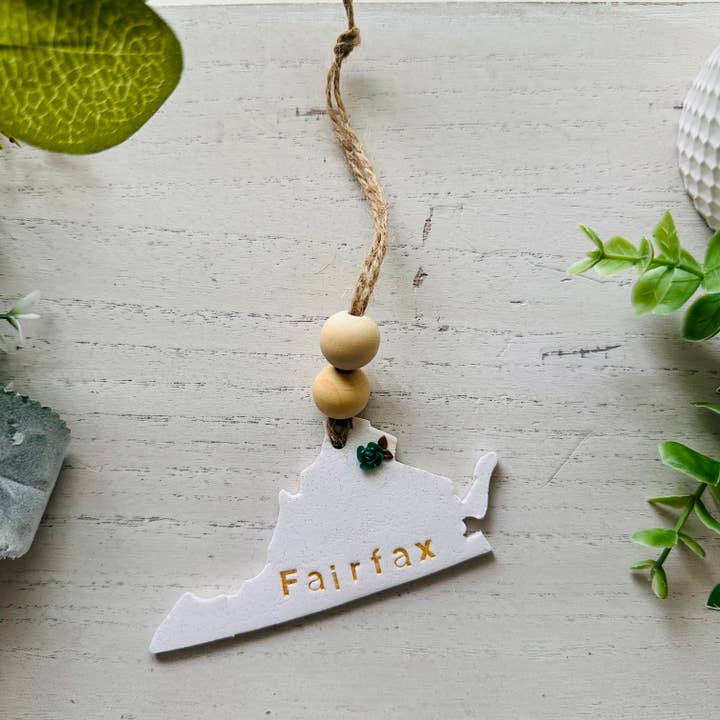 Christmas Ornament - Virginia for wholesale by L Linen + Clay
