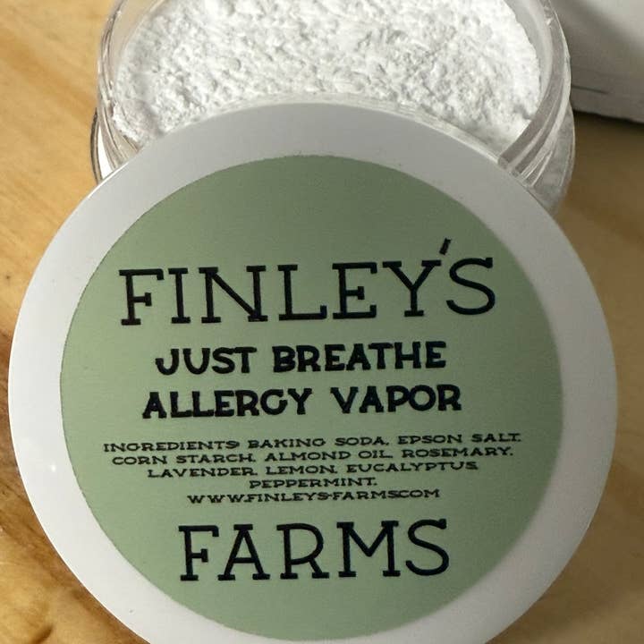 Finleys Farms - Wholesale Shower Steamer/Bomb - Finley’s Farms “Just Breathe” Allergy Vapor Powder1