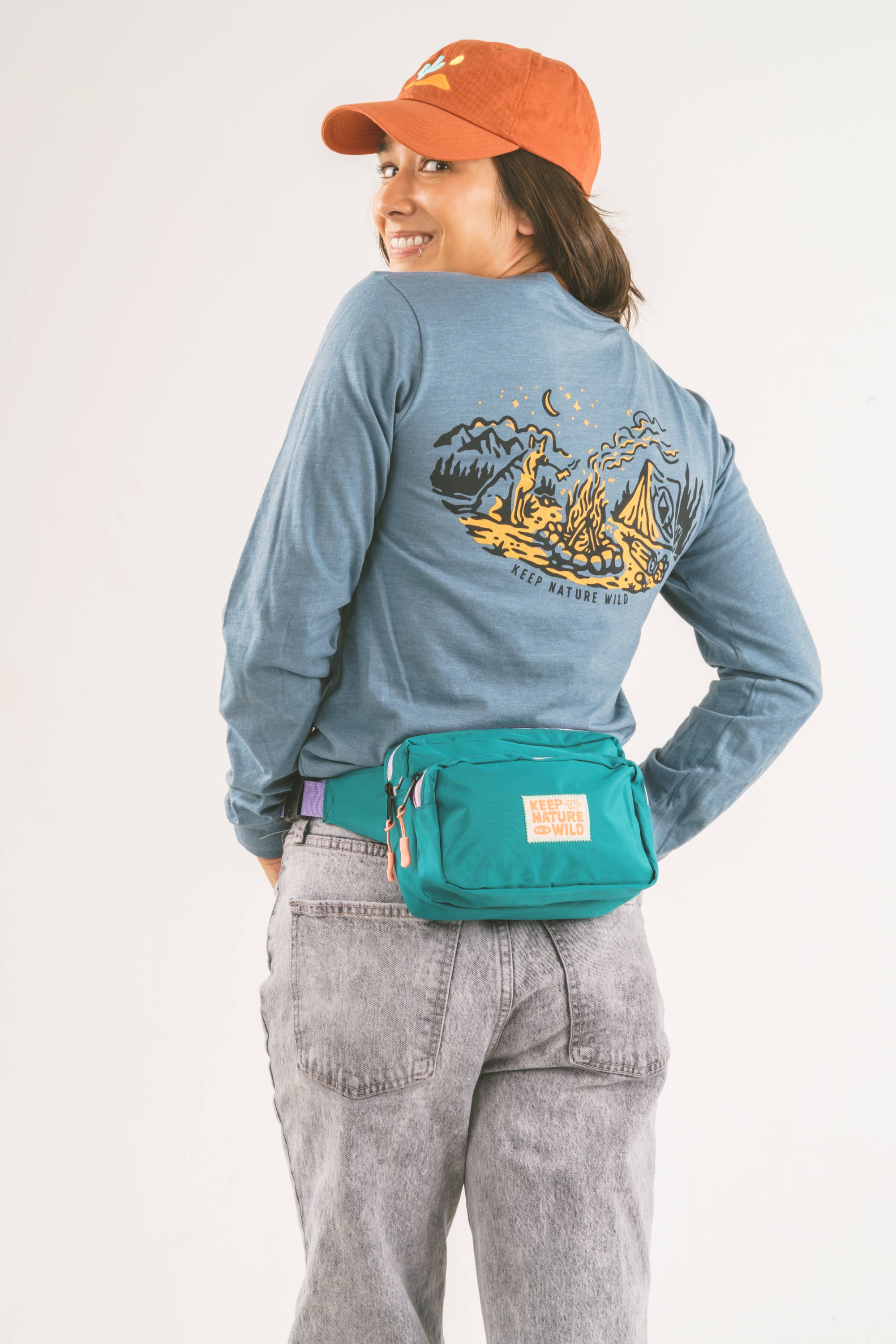 Keep Nature Wild - Wholesale Belt Bag - Unisex - KNW Fanny Pack | Teal/Lavender6