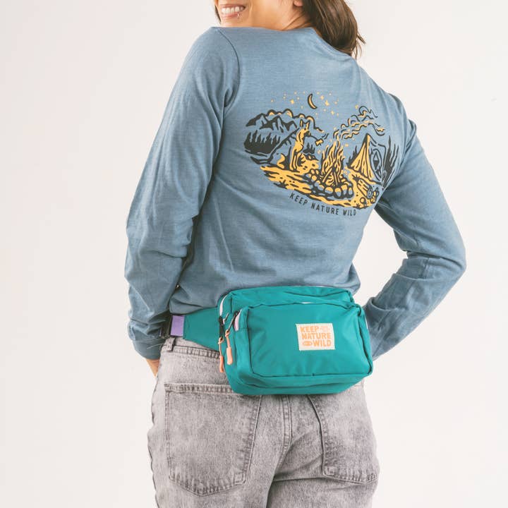 Keep Nature Wild - Wholesale Belt Bag - Unisex - KNW Fanny Pack | Teal/Lavender6
