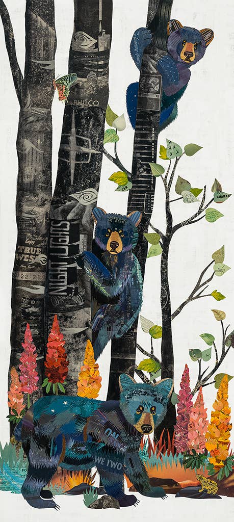 Dolan Geiman - Vente Affiche d'art - Impression d'art | Aspen Bear Art | MIDNIGHT FOREST (BEAR CUBS)0