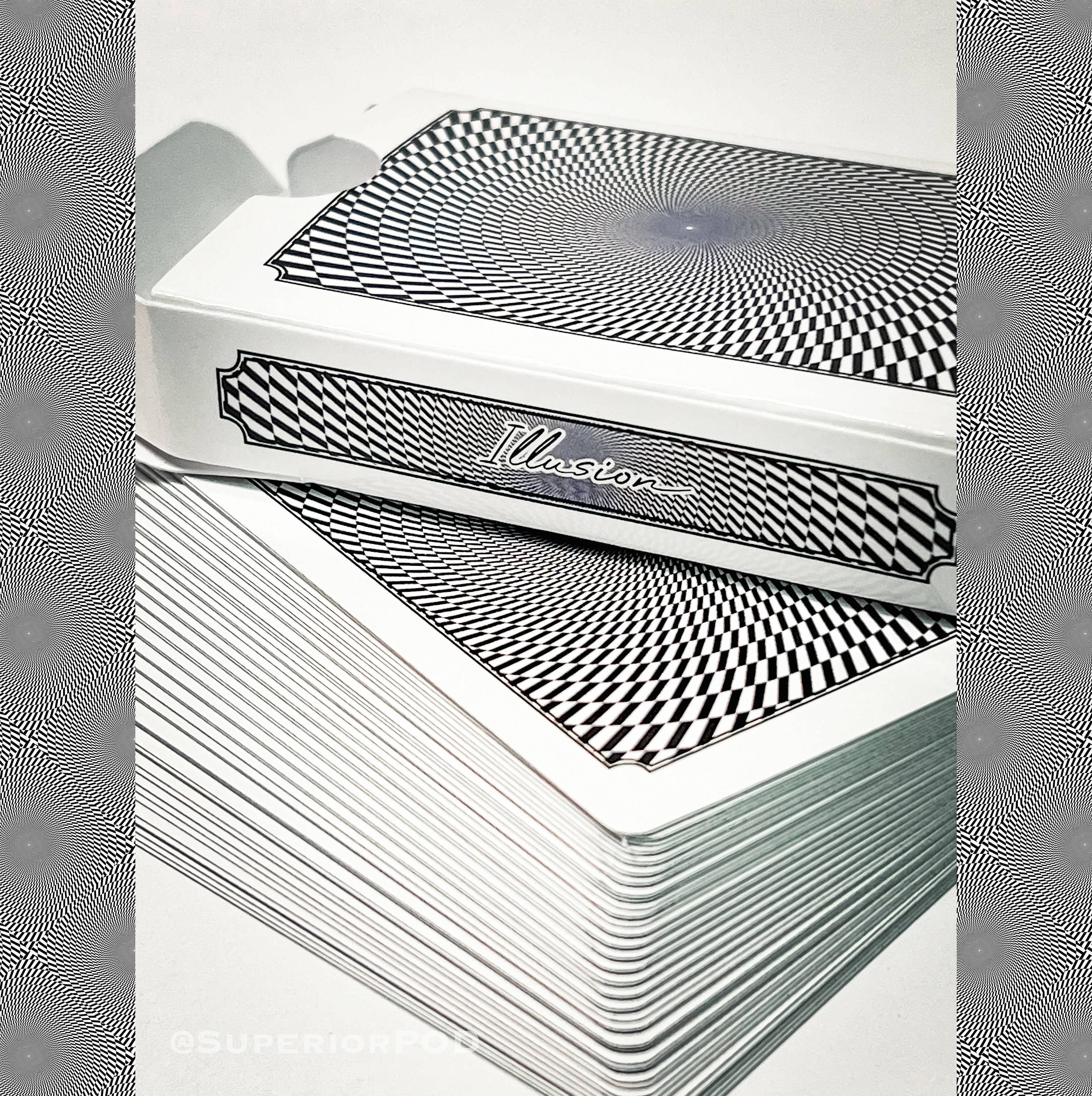 Superior Print on Demand - Wholesale Playing Cards - Optical ILLUSION Black & White Playing Cards0