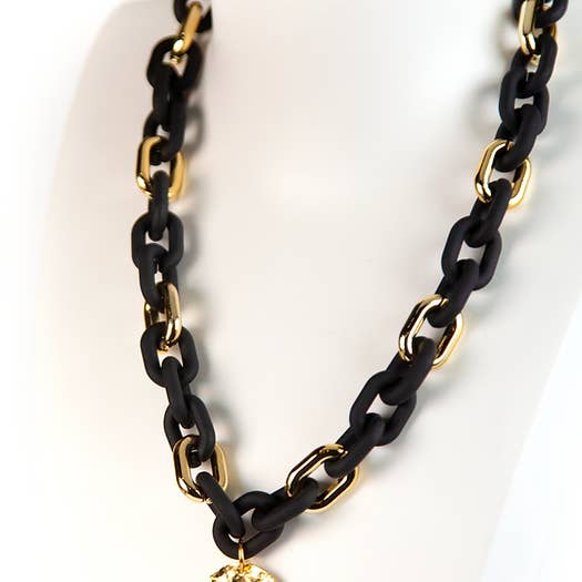 Black & Gold Necklace for wholesale by Baroca Bijoux Paris