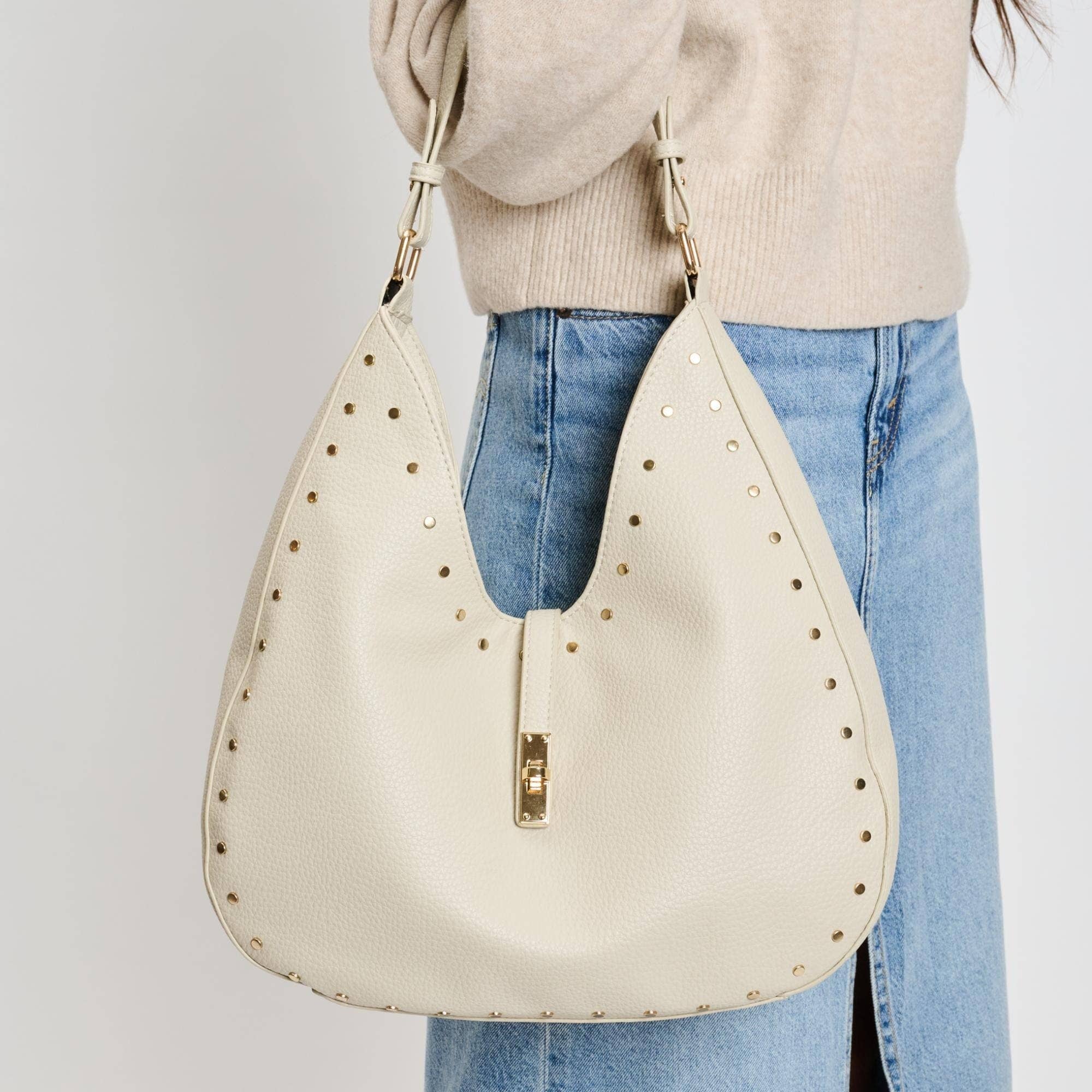 MiMi Wholesale - Vente Sac porté épaule – femme - 35275ML Sac Hobo Clouté Olivia22