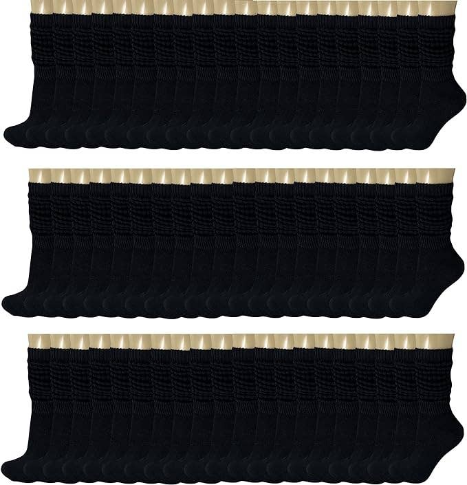 Mars Outlet Store LLC - Wholesale Socks - Women's - 120 Pairs Extra Long Heavy Slouch Cotton Socks, Size 5-1027