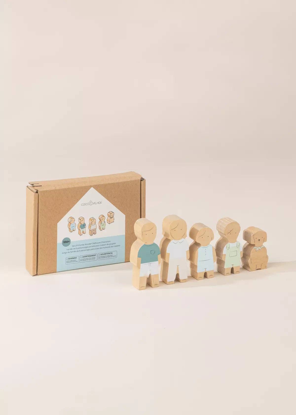 Coco Village - Wholesale Doll Accessory Kit - Kids - Set of 5 Family Wooden Doll House Characters9