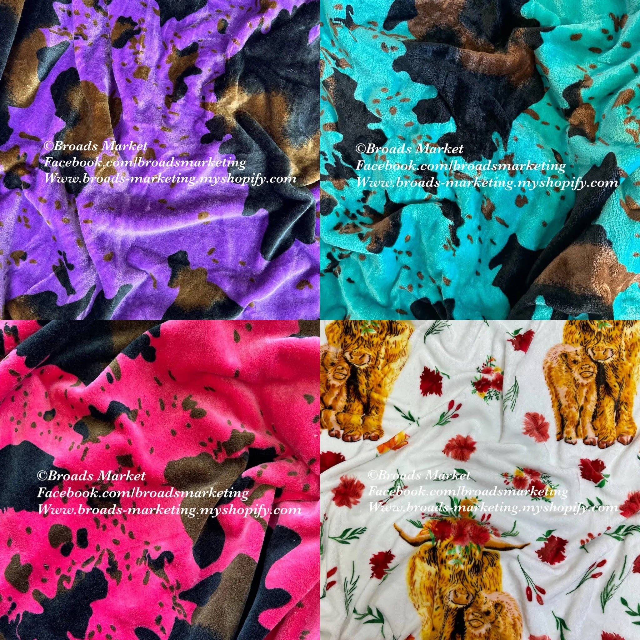 Broads Market - Wholesale Bedding Blanket - Random Assortment Qty 5 Super Plush King Blankets2