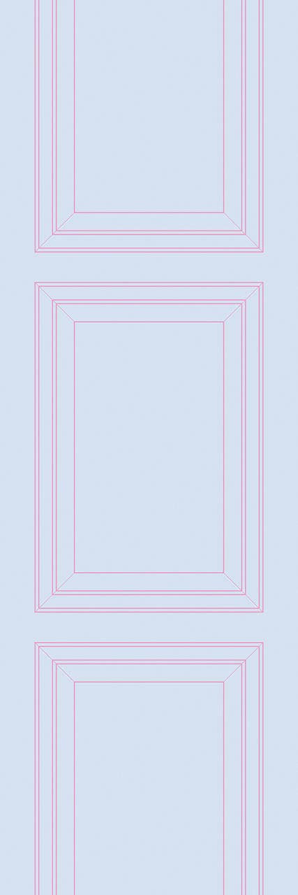Mineheart - Wholesale Wallpaper - Light Blue & Pink Panel Outline Wallpaper1