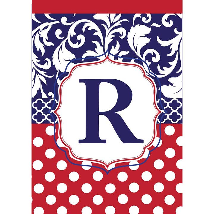 😲 Special Buy! Garden - Monogram "R" Red, White & Blue for wholesale by Magnolia