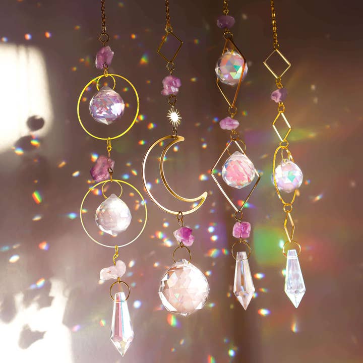 LilAryenne | Jewelry & Suncatchers (Import Fees Covered) - Wholesale Suncatcher - Amethyst Crystal Suncatcher – Boho Witchy Decor3