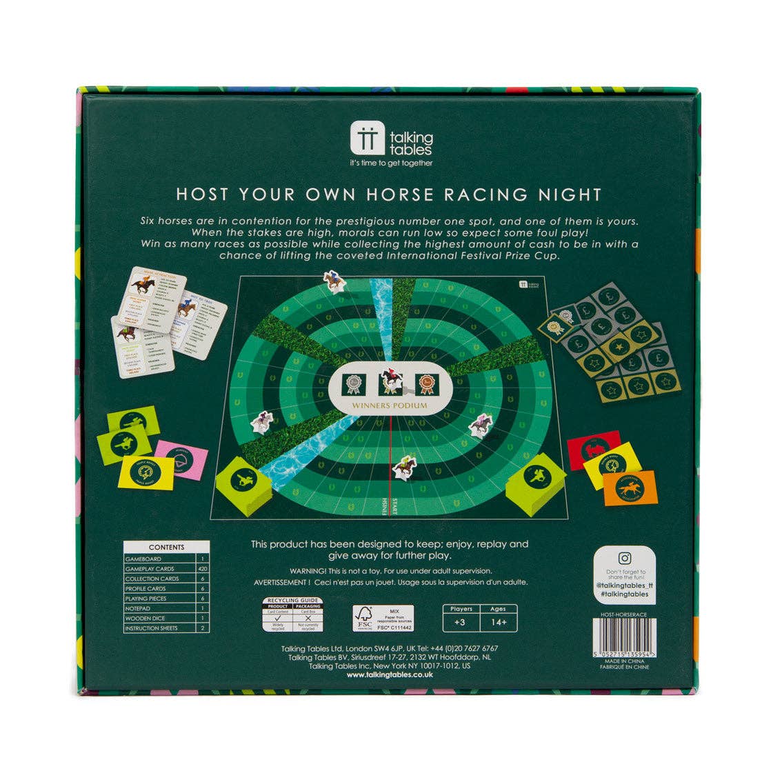 Talking Tables USA - Wholesale Board Game - Horse Racing Night Board Game | Everyday Games |4