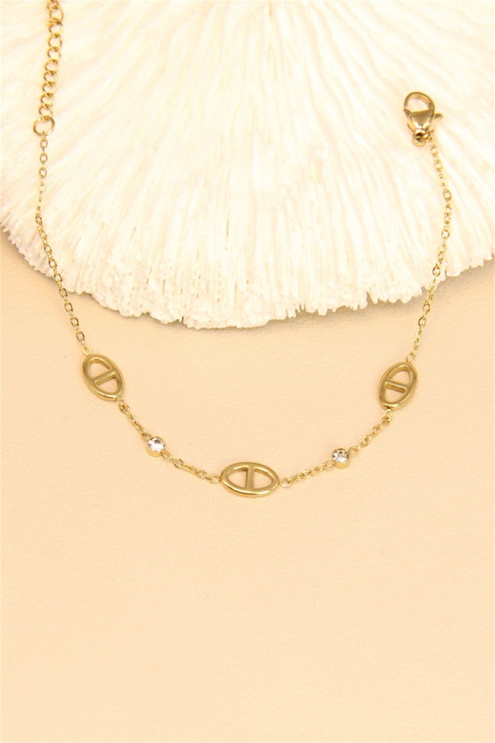 BELLISSIMA BIJOUX – wholesale Link & chain bracelet – Fine Stainless Steel Bracelet Marine Mesh Rhinestones2