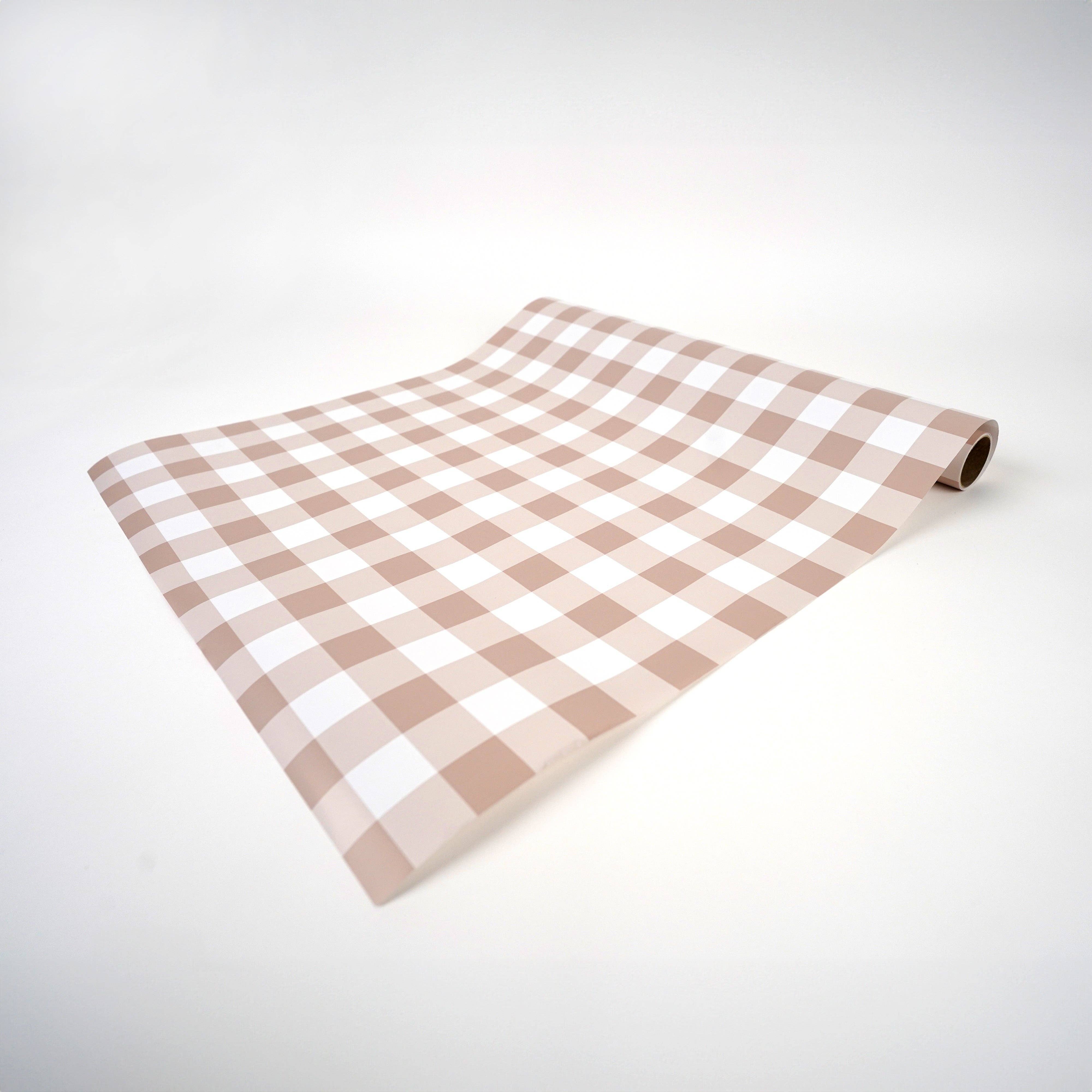 Gatherings by Curated Paperie – wholesale Disposable table cover/runner – Brown Gingham Paper Table Runner8