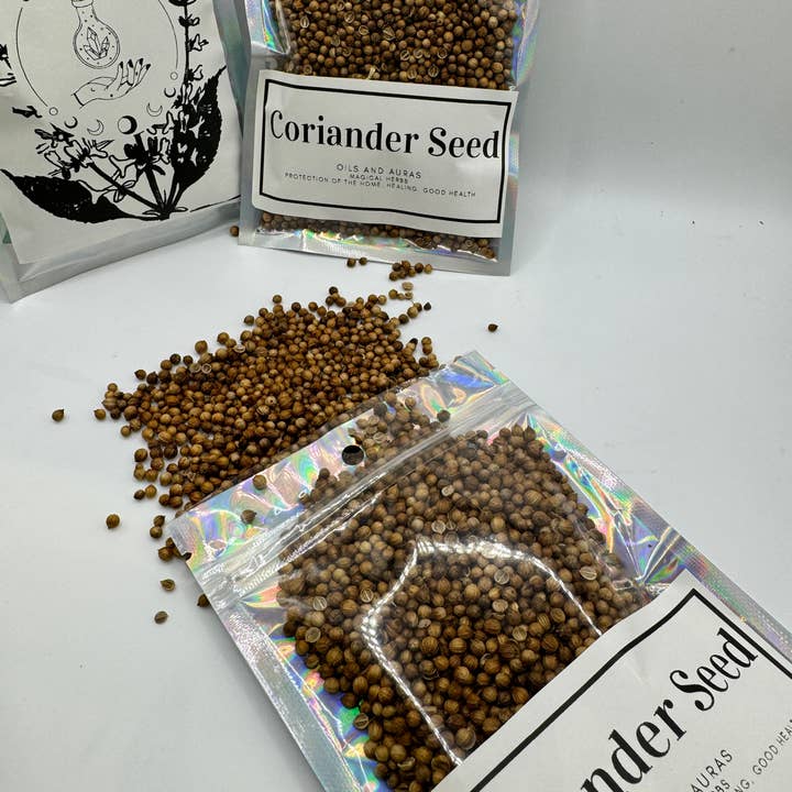 Oils and Auras - Wholesale Meditation Supplies - Coriander Seed Herb Pouch - Metaphysical Use1