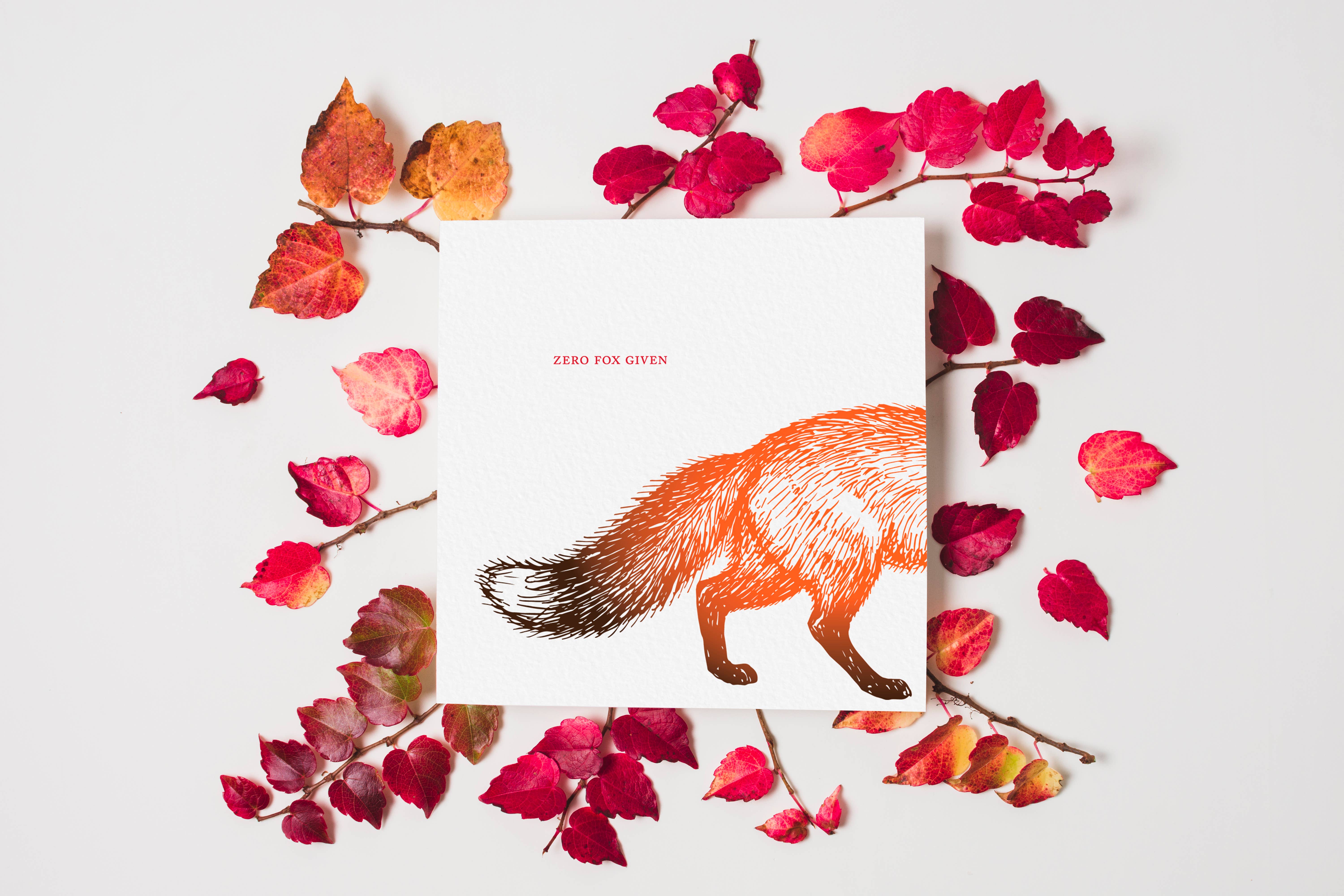 Ampersand M Studio - Wholesale Friendship Card - Zero Fox Given Friendship Greeting Card4