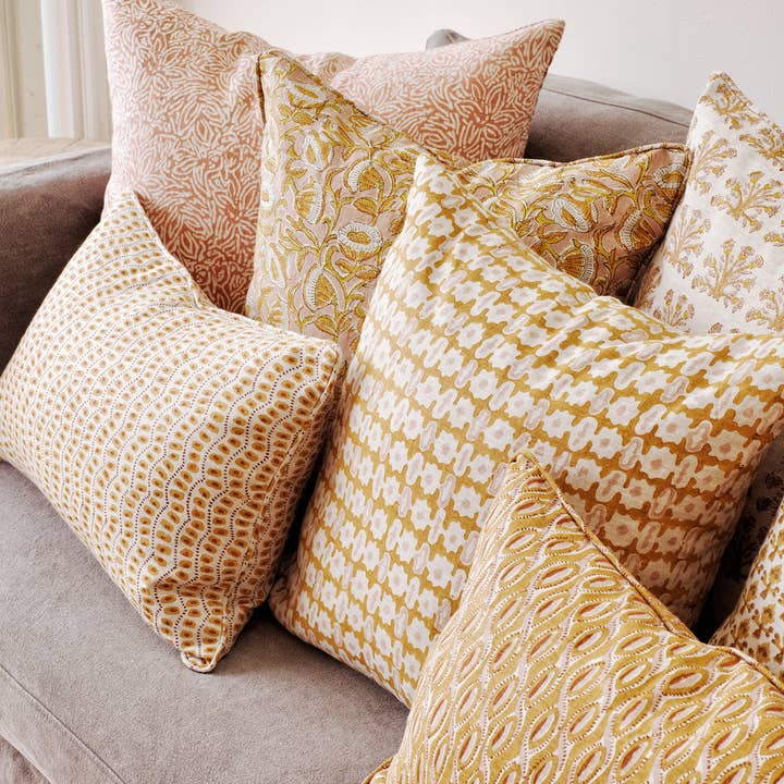 Walter G - Wholesale Throw pillow cover - Pahari Saffron Pillowcase5