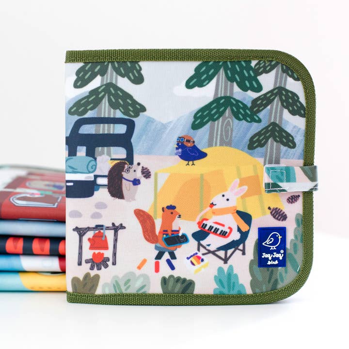 Jaq Jaq & Friends erasable book - Camping for wholesale by Jaq Jaq Bird