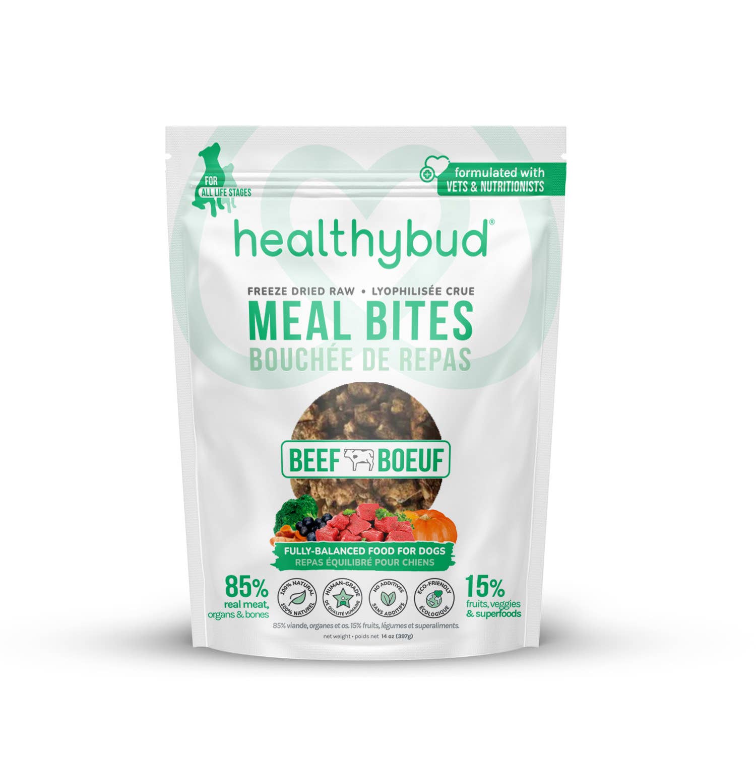Healthybud - Wholesale Pet Food - Dog - Healthybud's Freeze-Dried Beef Meal Bites for Dogs