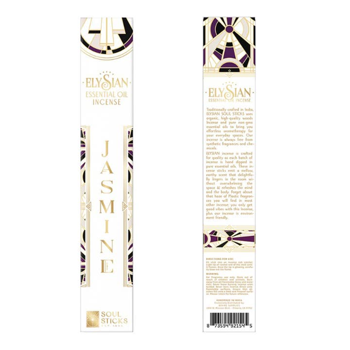Designs by Deekay Inc. - Wholesale Incense - Elysian - Jasmine Essential Oil Incense Sticks