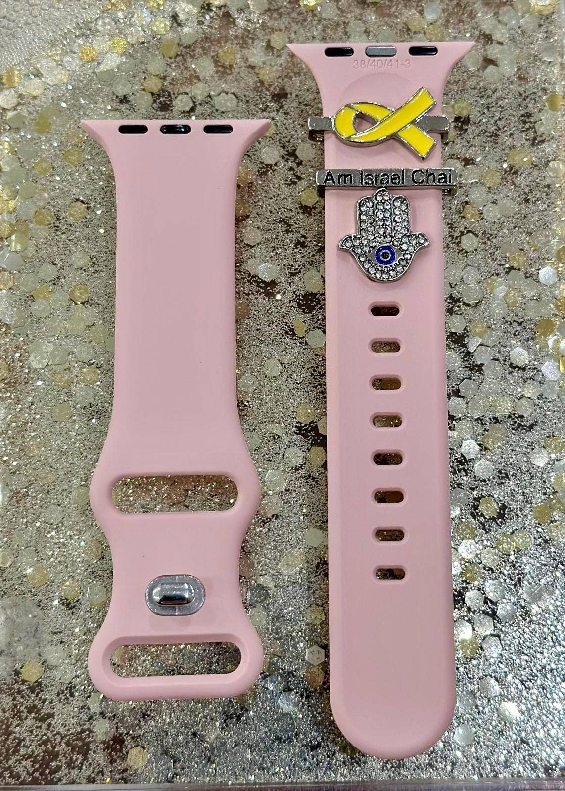 Koch La Ni Jewelry – wholesale Individual charm/pendant – Yellow Ribbon Charm Watch Band  – #BringThemHomeNow10