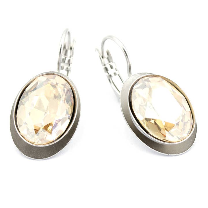 Pendiente Basics 21 ovalado de cristal en forma de cuenco para venta al por mayor de Sergio Engel jewellery