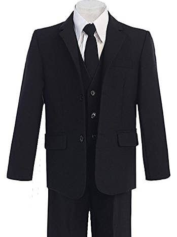 b-one inc - Wholesale Suit Set - Kids - Boys Suit 5-Piece Set With Shirt And Vest %100 Polyester Slim Cut RFL-018