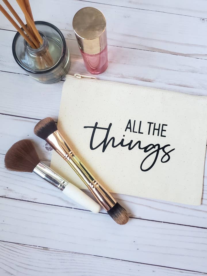 All the Things Canvas Pouch for wholesale by Vienna Design LLC