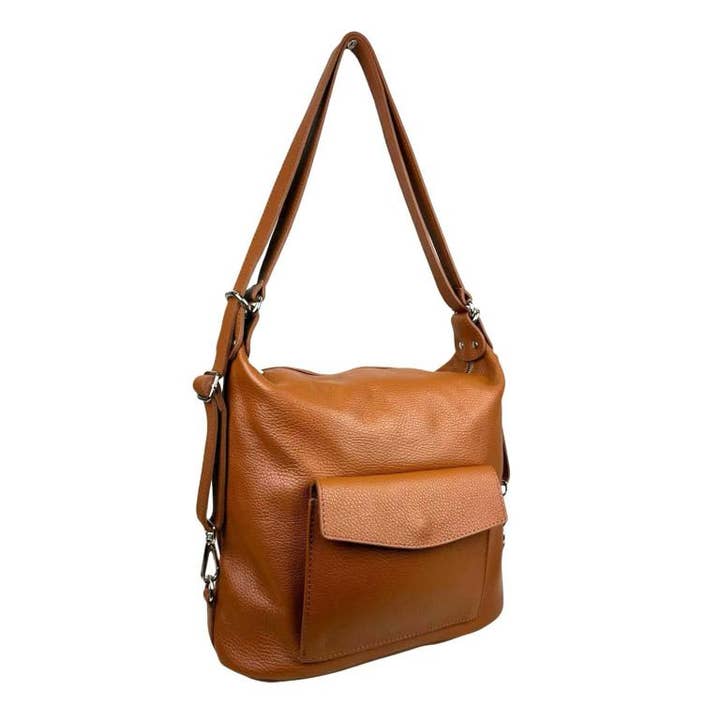 Chenson & Gorett – Großhandel Schultertasche – Damen – Echter Leder-Rucksack, umwandelbar in Schultertasche B2B4