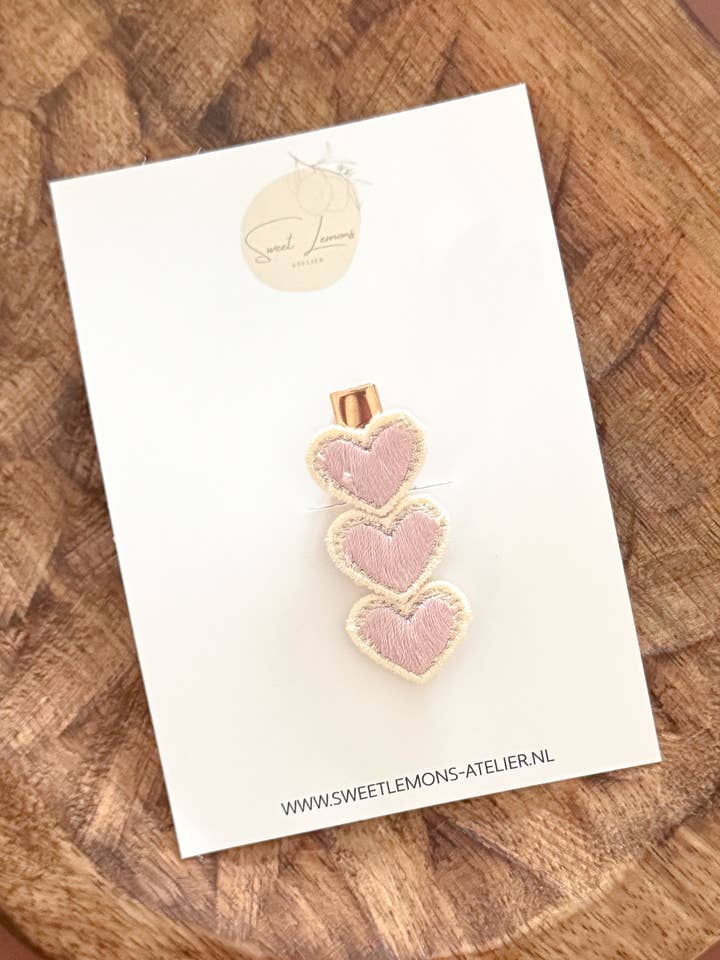 Horquilla Corazones Suaves - Rosa para venta al por mayor de Sweet Lemons Atelier