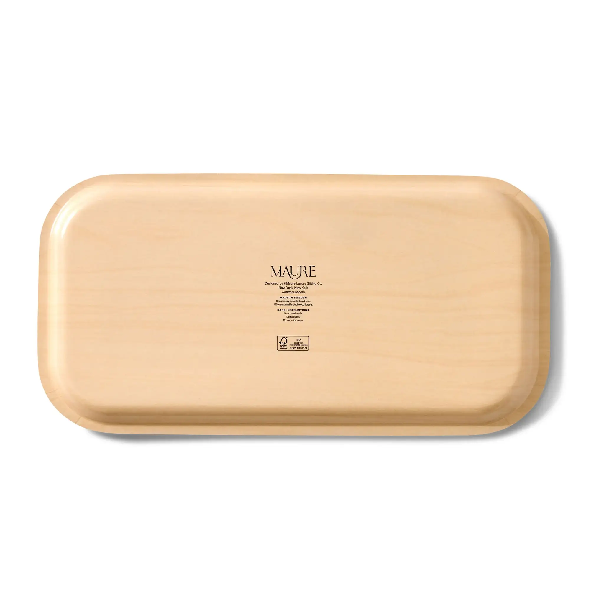 Maure Luxury Gifts – wholesale Decorative tray – Dandelions Narrow Birchwood Tray | Rectangle Serving Tray5