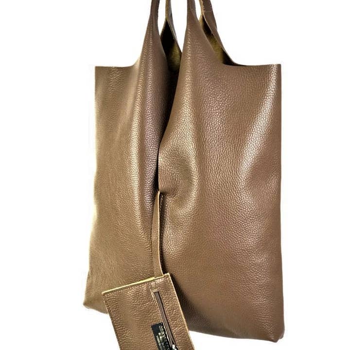 Chenson & Gorett - Wholesale Tote Bag - Women's - Women's Leather University Shopper Bag with Extra Coin Pocket14