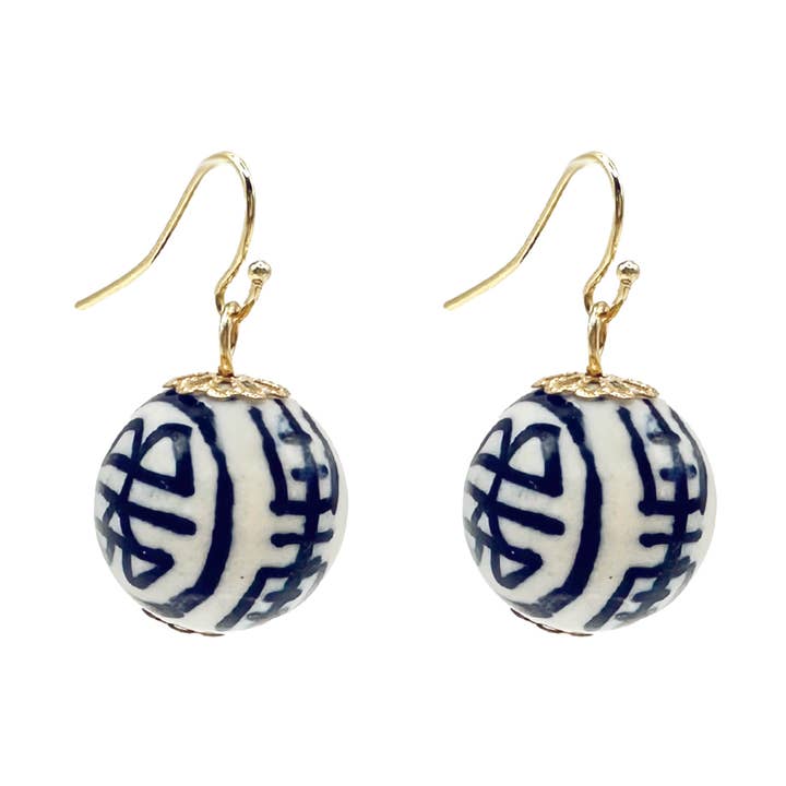 Fornash – wholesale Hängande örhängen – Franska krokörhängen - China Blue0